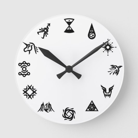 EXO-Symboluhr Runde Wanduhr (Vorderseite)