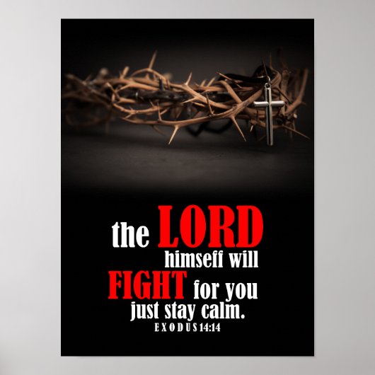 Exodes 14:14 The Lord Himself Will Fight Poster (Vorne)