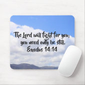 Exodus 14:14 Bibel Verse über Wolken Mousepad (Mit Mouse)