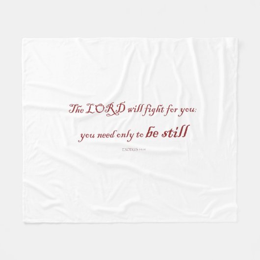 Exodus 14:14, Der Herr wird für euch kämpfen, Fleecedecke (Vorderseite (Horizontal))