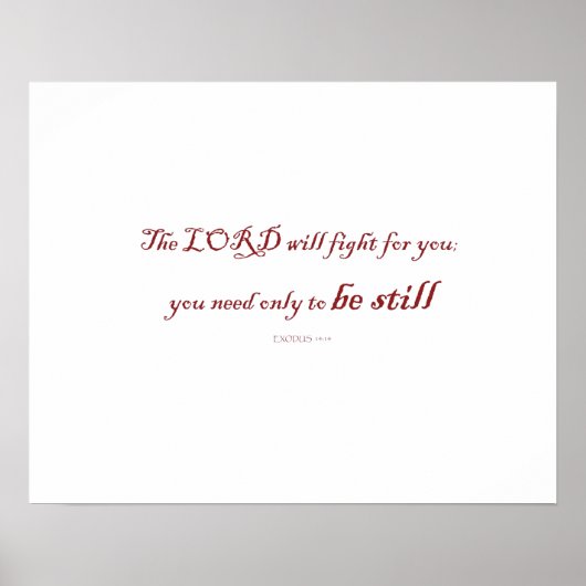 Exodus 14:14, Der Herr wird für euch kämpfen, Poster (Vorne)