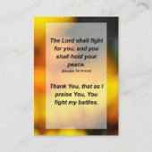 Exodus 14:14 Der Herr wird für euch und euch kämpf Begleitkarte (Vorderseite)