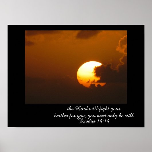 Exodus 14:14 -Kunstposter Poster (Vorne)