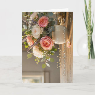 Exodus 14:14 Sei Still Florale Christliche Karte