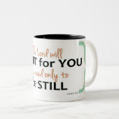 Exodus-14:14 Tasse (VorderseiteRechts)