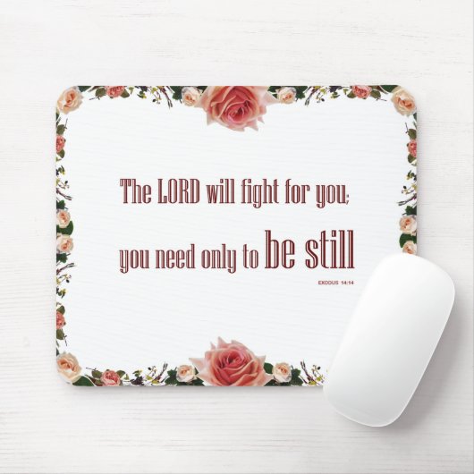 Exodus 14 'Der Herr wird kämpfen' Elegantes Mauspa Mousepad (Mit Mouse)