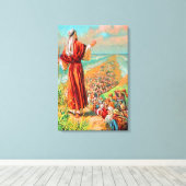 Exodus 14 Überqueren des Meeres auf trockener Lein Leinwanddruck (Insitu (Holzboden))