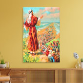 Exodus 14 Überqueren des Meeres auf trockener Lein Leinwanddruck (Insitu (Wohnzimmer))