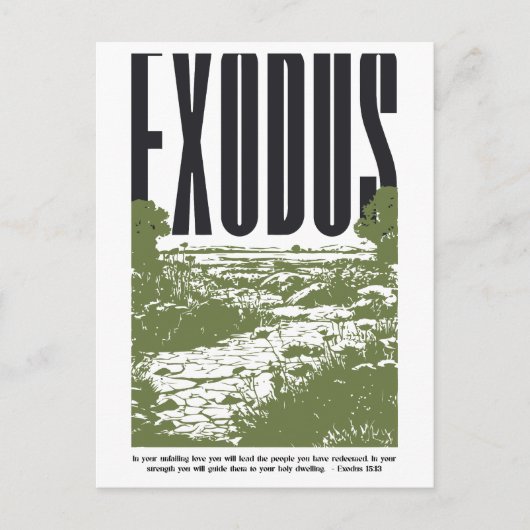 Exodus 15,13 Unerschütterliche Liebe Postkarte (Vorderseite)