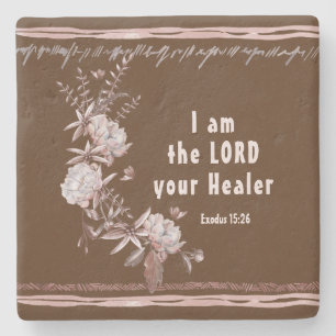 Exodus-15:26 bin ich der Lord Your Healer Bible Steinuntersetzer