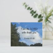Exodus 15:26 Ich bin der Herr, der dich heilt. Postkarte (Stehend Vorderseite)
