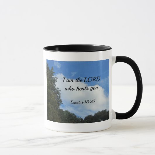 Exodus 15:26 Ich bin der Herr, der dich heilt. Tasse (Rechts)