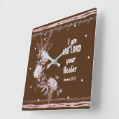 Exodus 15:26 Ich bin der Lord Your Healer Bible Ve Quadratische Wanduhr (Winkel)