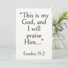 Exodus 15:2 Bibelvers, ermutigende Schrift  Karte