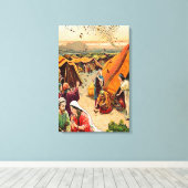 Exodus 16 God singt Quail und Manna Leinwand (Insitu (Holzboden))