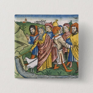Exodus 17 1-7 Moses macht den Wasserstrom von Button