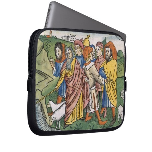 Exodus 17 1-7 Moses macht den Wasserstrom von Laptopschutzhülle (Vorne Rechts)