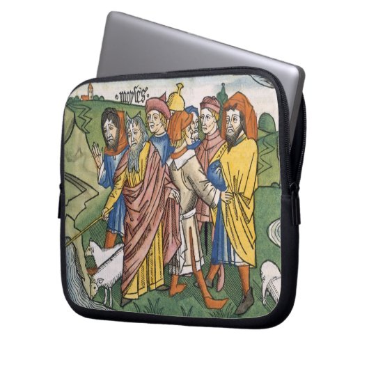 Exodus 17 1-7 Moses macht den Wasserstrom von Laptopschutzhülle (Vorderseite Links)