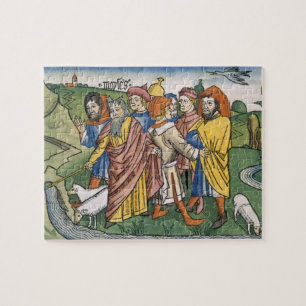 Exodus 17 1-7 Moses macht den Wasserstrom von Puzzle