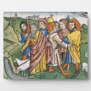 Exodus 17 1-7 Moses makes the water flow from the Fotoplatte