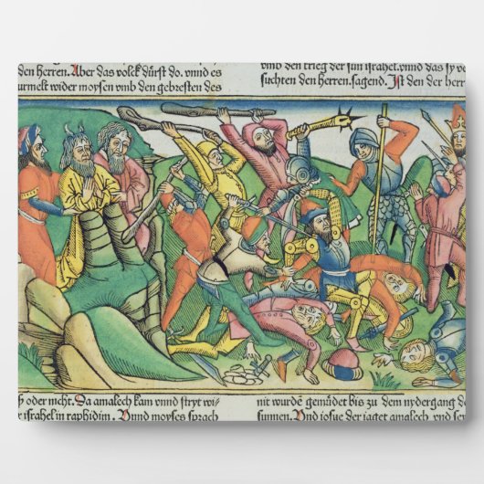 Exodus 17 8-15 Aaron and Hur support Moses' hands Fotoplatte (Vorderseite)