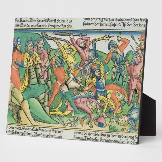 Exodus 17 8-15 Aaron and Hur support Moses' hands Fotoplatte (Seite)