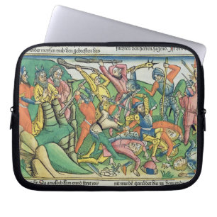 Exodus 17 8-15 Aaron und Hur stützen Moseses Hän Laptopschutzhülle