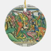 Exodus 17 8-15 Aaron und Hur stützen Moseses Hände Keramikornament (Hinten)