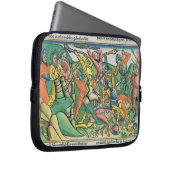 Exodus 17 8-15 Aaron und Hur stützen Moseses Hände Laptopschutzhülle (Vorne Rechts)