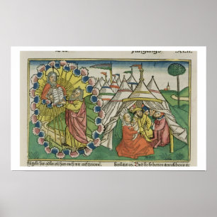 Exodus 20 1-5 Moses, der die zehn Gebote empfängt Poster