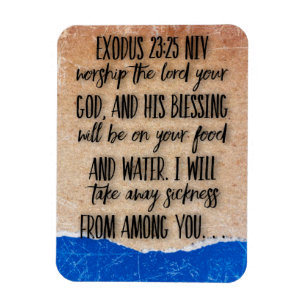 Exodus 23:25 Bibelvers Magnet