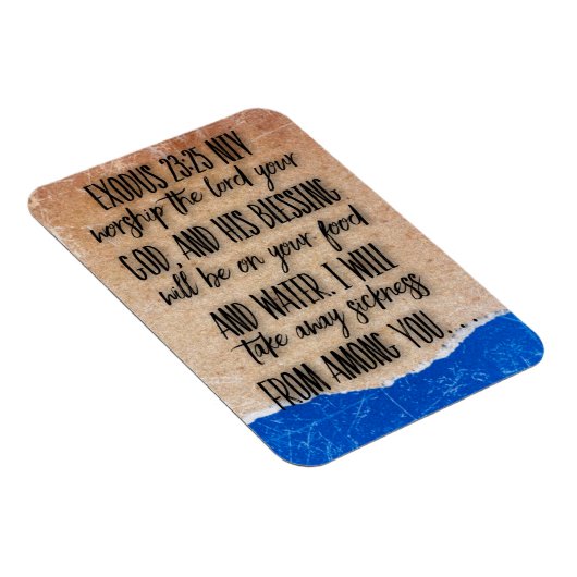 Exodus 23:25 Bibelverse Magnet (Rechte Seite)