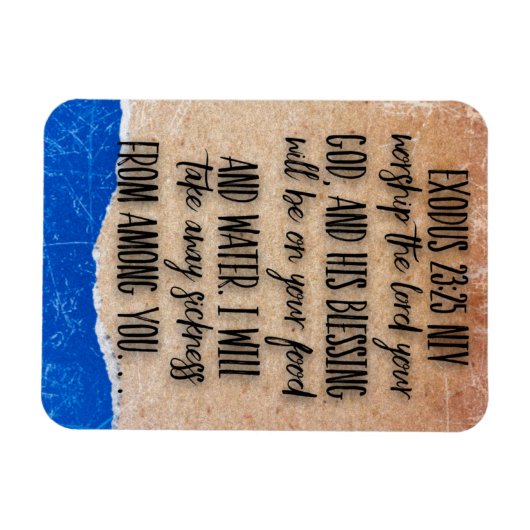 Exodus 23:25 Bibelverse Magnet (Horizontal)
