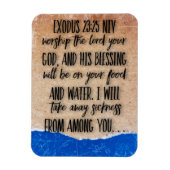 Exodus 23:25 Bibelverse Magnet (Vertikal)