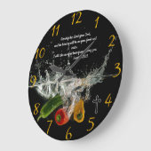 Exodus 23:Christliches Gebet des Glaubens Große Wanduhr (Winkel)