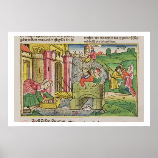 Exodus 2 1-6 Mose, die über den Nil geflogen werde Poster (Vorne)