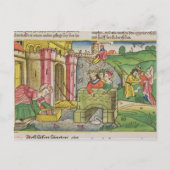 Exodus 2 1-6 Mose, die über den Nil geflogen werde Postkarte (Vorderseite)