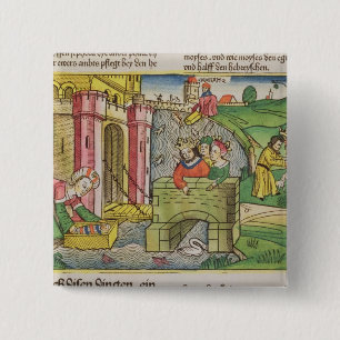 Exodus 2 1-6 Moses, der hinunter den Nil Button