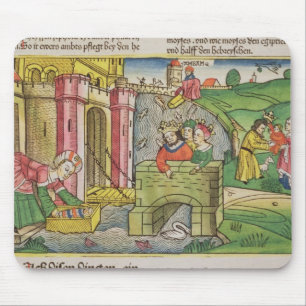 Exodus 2 1-6 Moses, der hinunter den Nil Mousepad