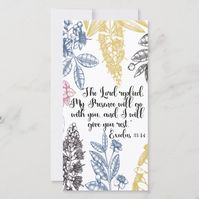 Exodus 33:14, Bibelverse-Lesezeichen (Vorderseite)