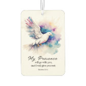 Exodus 33:14 Meine Gegenwart geht mit deiner Bibel Autolufterfrischer (Rückseite)