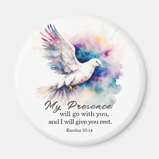 Exodus 33:14 Meine Gegenwart geht mit deiner Bibel Magnet (Vorne)