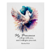 Exodus 33:14 Meine Gegenwart geht mit deiner Bibel Poster (Vorderseite)