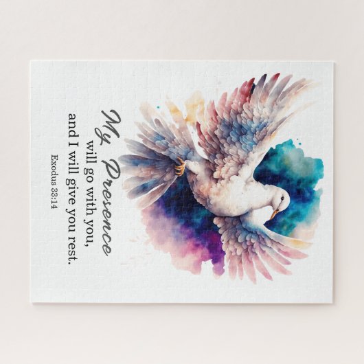 Exodus 33:14 Meine Gegenwart geht mit deiner Bibel Puzzle (Horizontal)