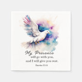 Exodus 33:14 Meine Gegenwart geht mit deiner Bibel Serviette (Vorderseite)