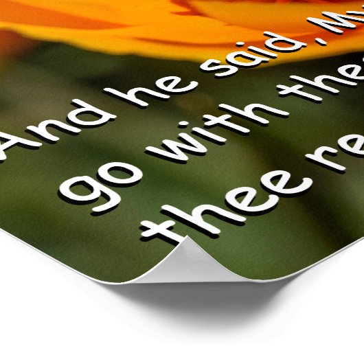 Exodus 33:14 poster (Ecke)