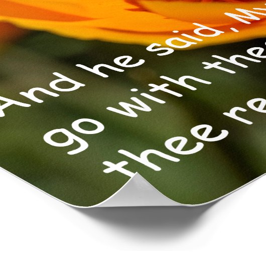 Exodus 33:14 poster (Ecke)