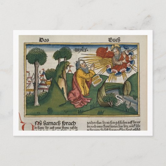 Exodus 34 1-10 Moses erhält die zweite Tablette w Postkarte (Vorderseite)