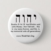 Exodus-3:14 - Knopf 15 Button (Vorderseite)