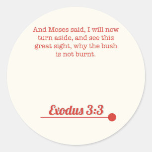 Exodus 3:3-Aufkleber Runder Aufkleber
